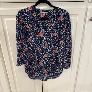 Daniel Rainn Navy Floral Blouse